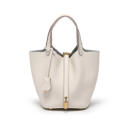 Head layer cowhide bucket bag women's leather high-end handbag - tugranalmacen.com