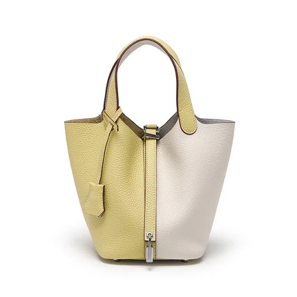 Head layer cowhide bucket bag women's leather high-end handbag - tugranalmacen.com