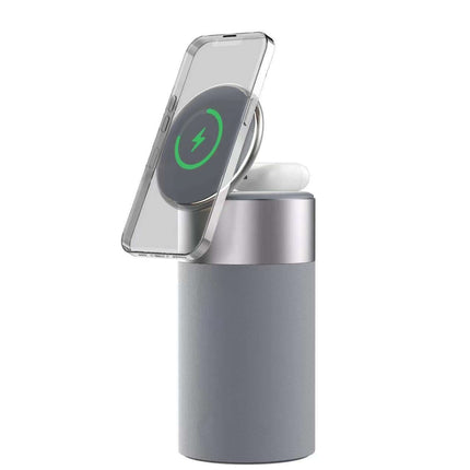 Cargador inalámbrico multiple 3 en 1 con altavoz Bluetooth y luz nocturna ajustable