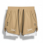 Pantalones cortos deportivos de doble capa