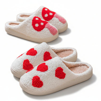 Pantuflas divertidas de algodón cálido en color azul