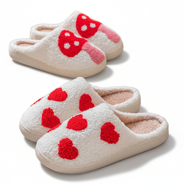Pantuflas divertidas de algodón cálido en color azul