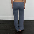 Pantalones ajustados de punto azul