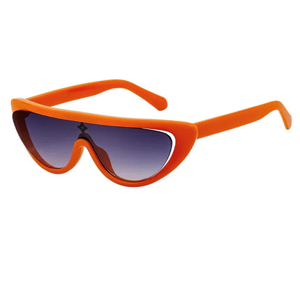 Gafas de sol de fiesta de una pieza con forma de ojo de gato para mujer, marca de lujo, con protección UV400, estilo punk Y2K, a la moda - tugranalmacen.com