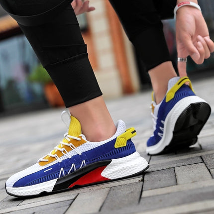Zapatillas de lona colorblock para hombre, ligeras y transpirables