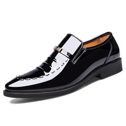 mocasines de charol negro