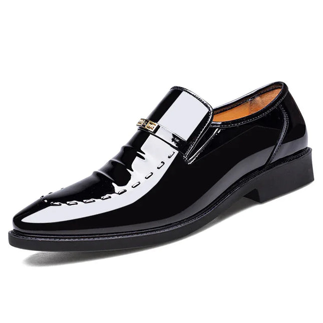 mocasines de charol negro