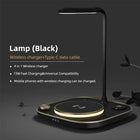 15w Fast 3 In 1 Wireless Charging for IPhone Phone Watch Earphone Modern Led Office Desk Lamp Wireless Charger Lamp - tugranalmacen.com