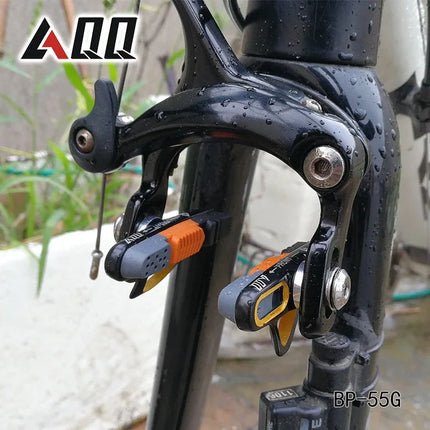 AQQ 1 Pair Road Bicycle Brake Pads Bicycle Braking V Brake Holder Shoes Rubber Blocks Durable Cycling Accessories - tugranalmacen.com