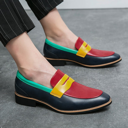 Zapatos de cuero británicos para hombre, estilo casual y elegante