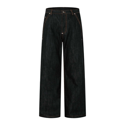 Chaqueta y pantalón vaquero denim negro lavado de hombre