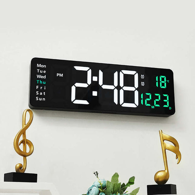 Reloj digital de pared LED de 13 o 16 pulgadas