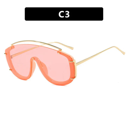 Gafas de sol modernas de una sola pieza con montura grande - tugranalmacen.com