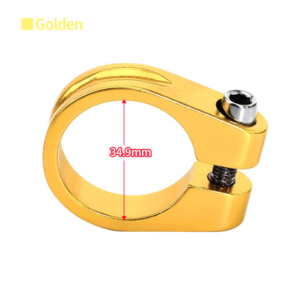 Abrazadera de aluminio para tija de bicicleta en varios colores