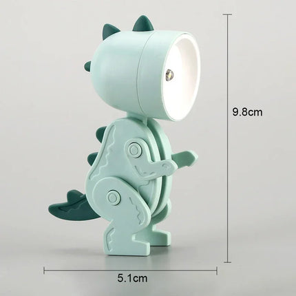 Luz nocturna para niños con diseño de dinosaurio multicolor