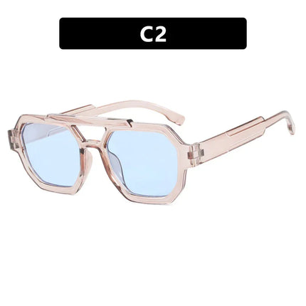 Nuevas gafas de sol poligonales de doble haz personalizadas - tugranalmacen.com