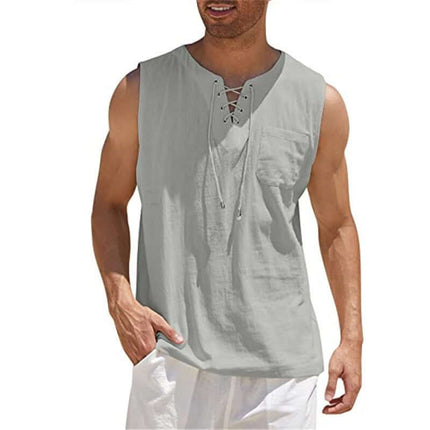 Camiseta sin mangas en algodón suave para hombre