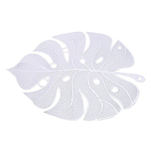Tapete de comedor minimalista estampado y ahuecado en forma de hoja - tugranalmacen.com