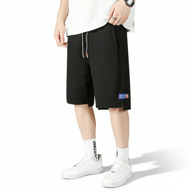 Pantalones cortos deportivos negros de secado rápido