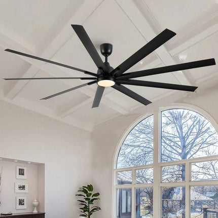 Ventilador de techo negro supergrande de 84 pulgadas con control remoto - tugranalmacen.com