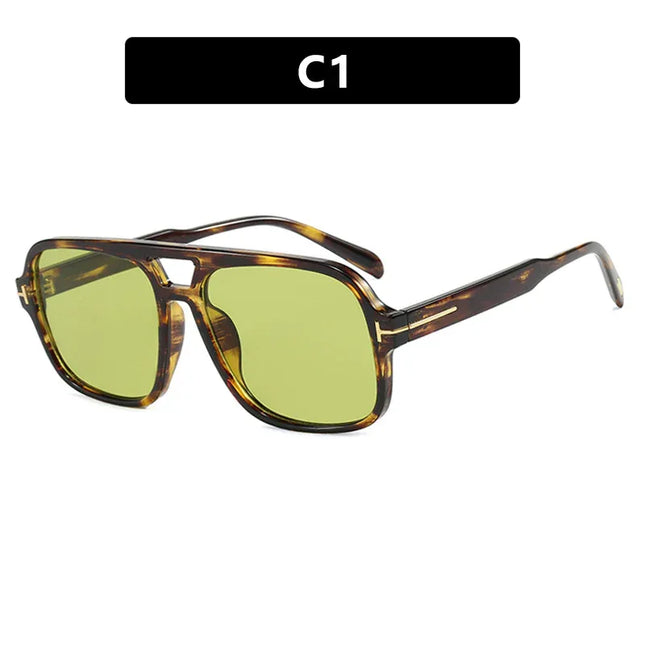 Gafas de sol de piloto retro de doble haz - tugranalmacen.com