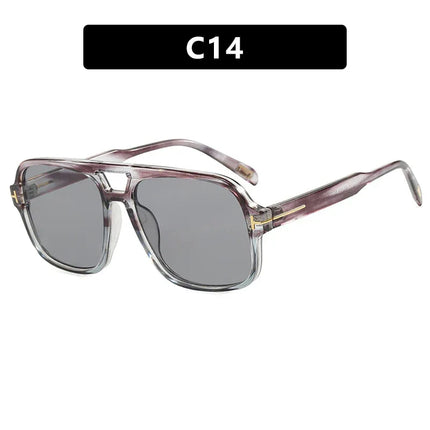 Gafas de sol de piloto retro de doble haz - tugranalmacen.com