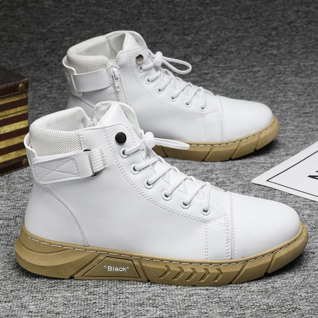 Botas de cuero para hombre con diseño elegante y caña alta