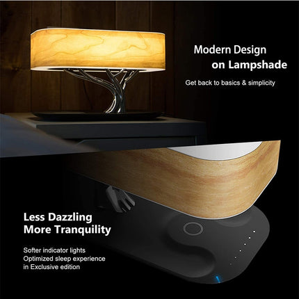 Lámpara LED de mesa multifunción con altavoz Bluetooth y cargador