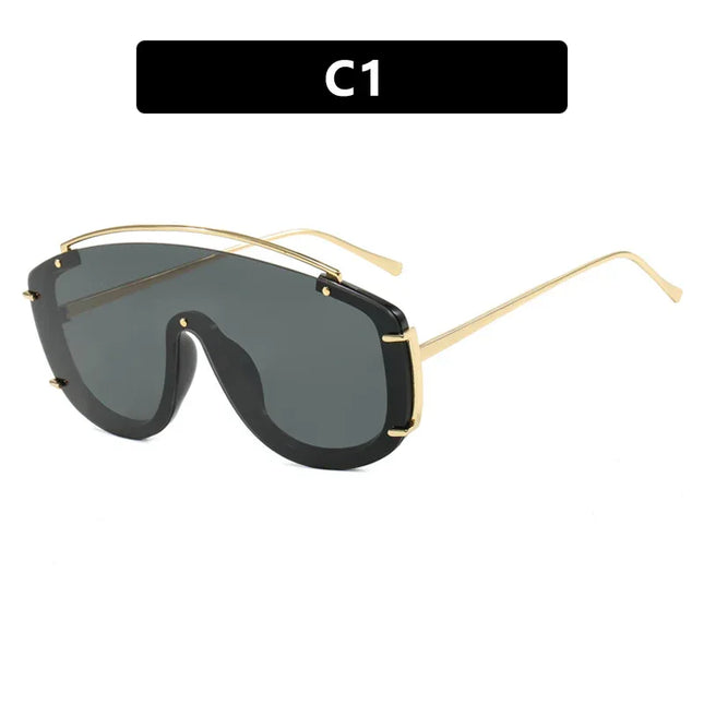 Gafas de sol modernas de una sola pieza con montura grande - tugranalmacen.com