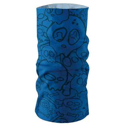 Bandana Multifuncional - Proteccion UV Deportiva Azul-Calaveras

