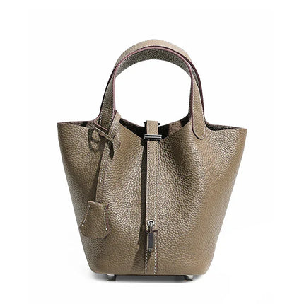 Head layer cowhide bucket bag women's leather high-end handbag - tugranalmacen.com
