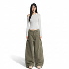 Pantalones vaqueros holgados e informales para mujer gris