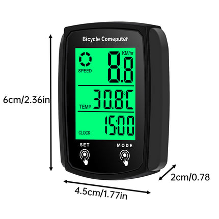 Ciclocomputador digital LCD (con cable)