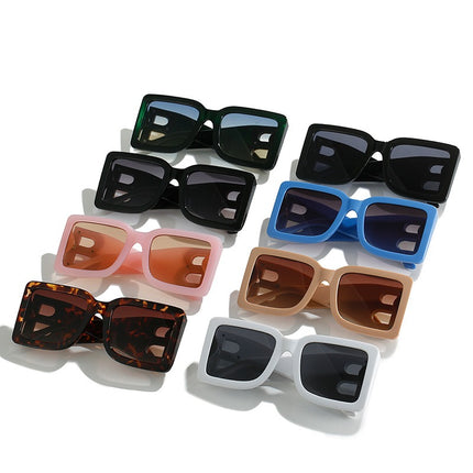 Gafas de sol cuadradas grandes con diseño cóncavo y protección UV