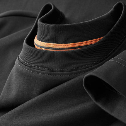 Camiseta básica de cuello redondo para hombre - Algodón suave y cómoda color negro