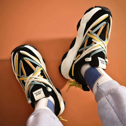 Zapatillas deportivas chunky multicolor para hombre New Ishta