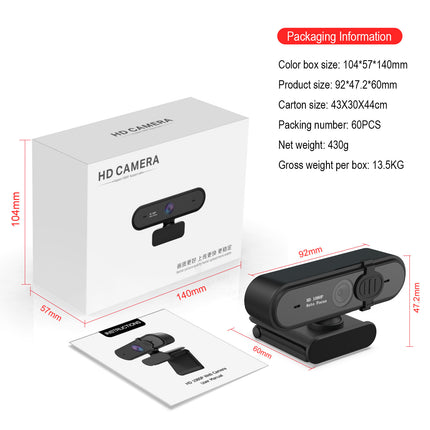 Cámara web 1080P con enfoque automático para videollamadas