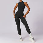 Mono deportivo con cremallera para yoga y fitness sin mangas