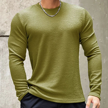 Fashion Knit Long Sleeve Top for Men Autumn/Winter Casual Sweater - tugranalmacen.com