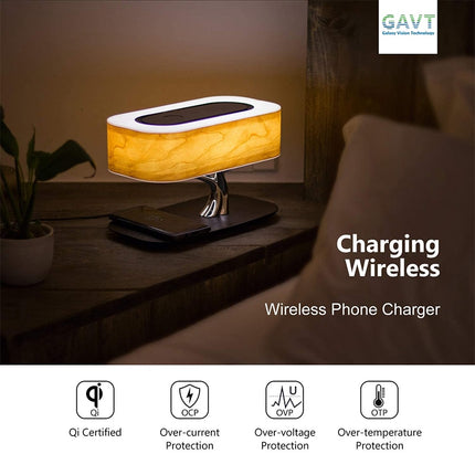 Lámpara LED de mesa multifunción con altavoz Bluetooth y cargador