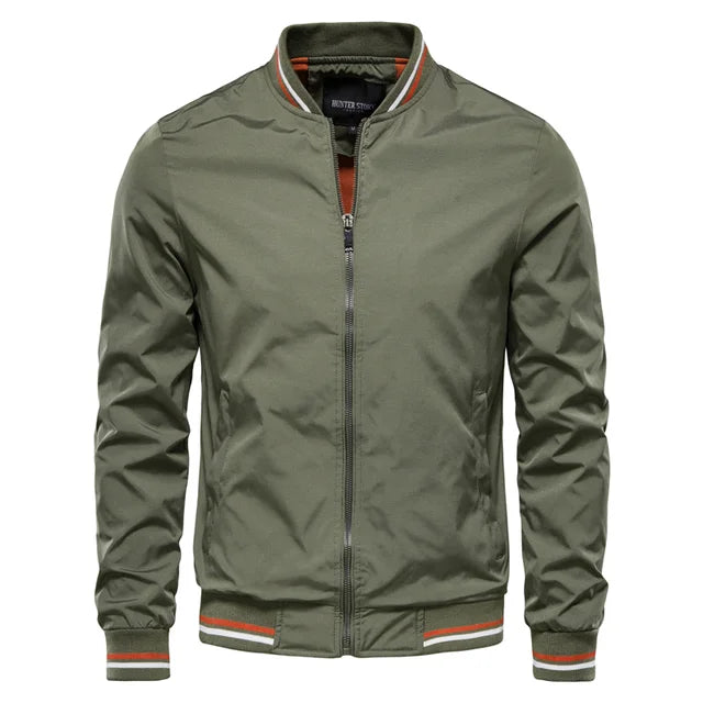 Chaqueta de béisbol para hombre con cuello alto y estilo casual