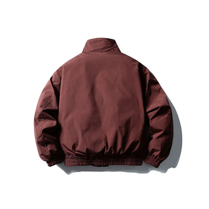 Chaqueta Bomber Acolchada de Hombre | Invierno Oversize Burdeos