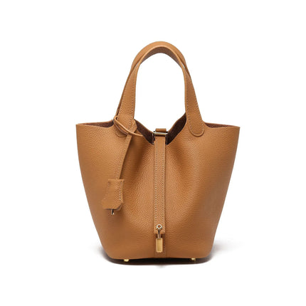 Head layer cowhide bucket bag women's leather high-end handbag - tugranalmacen.com
