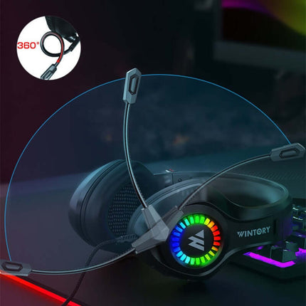 Auriculares para juegos, con cable y luminosos