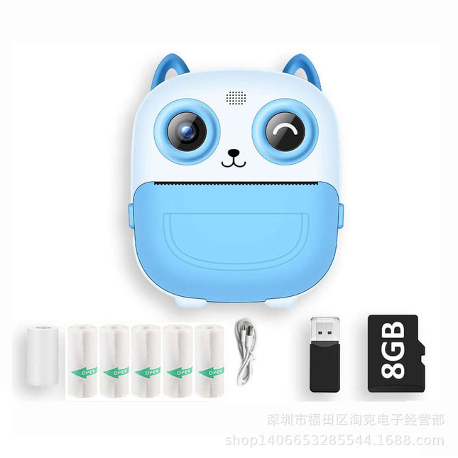 Cámara instantánea Polaroid para niños, diseño divertido, incluye Bluetooth, papel y accesorios.