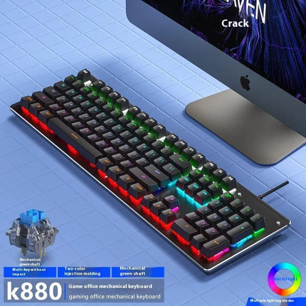 Teclado mecánico K880, color negro clásico