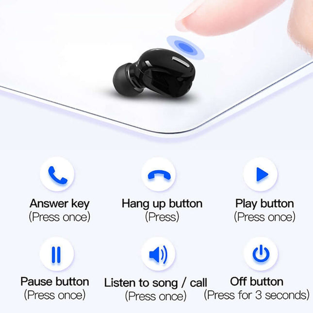 Mini auriculares Bluetooth 5.0 intrauriculares HiFi