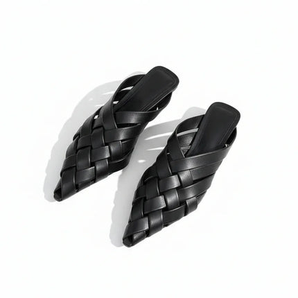 Zapatillas de moda para mujer con punta puntiaguda, color moderno
