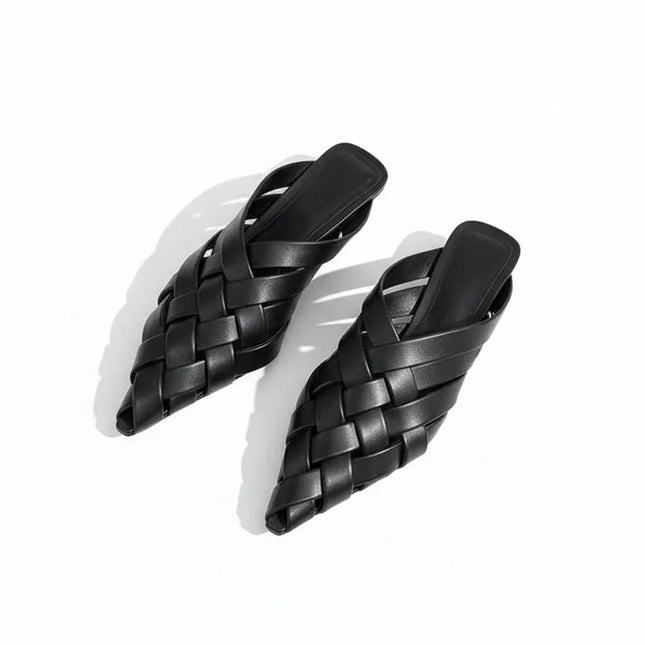 Zapatillas de moda para mujer con punta puntiaguda, color moderno