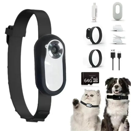 Cámara portátil con clip magnético para collar, cámara deportiva HD para exteriores, cámara para mascotas - tugranalmacen.com